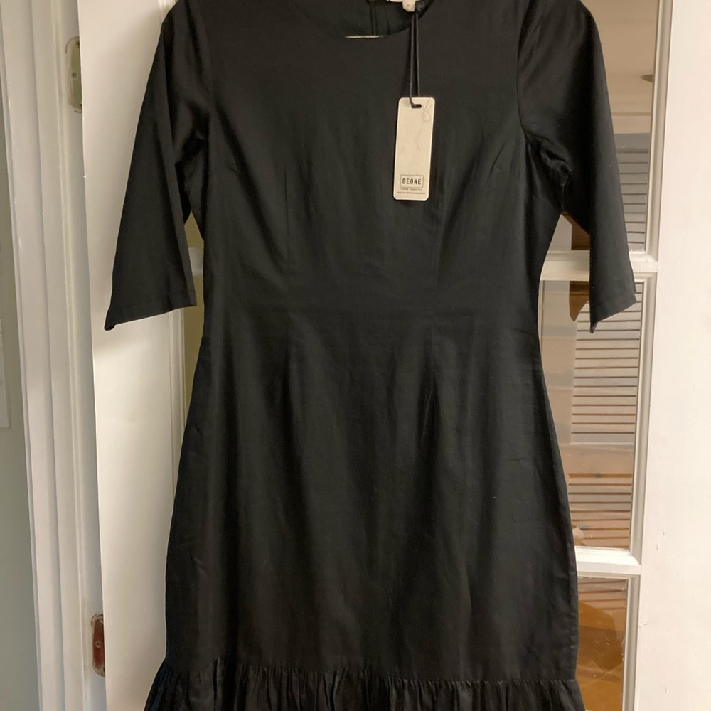 Carrie B women’s Sz M black cotton dress NWT